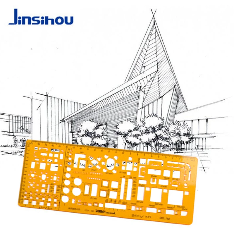 Jinsihou Drafting Template/Stencil Ruler K Resin Soft Architect/Construction/Geometry/Math/Furniture/Curve/Round Measuring Tool