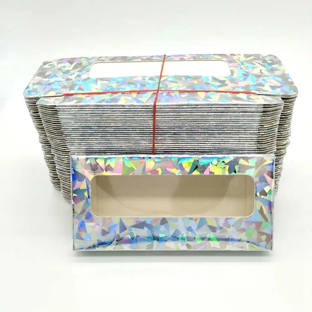 

holographic lashes box lash vendor supply wholesales 2020 new eyelash case new paper eyelashes packaging for false eyelashes