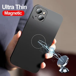 Unsichtbare magnetische Auto tasche für iPhone 13 14 15 11 12 Pro Max ultra dünne Hartplastik-Schutzhülle für iPhone 13 15 Pro max