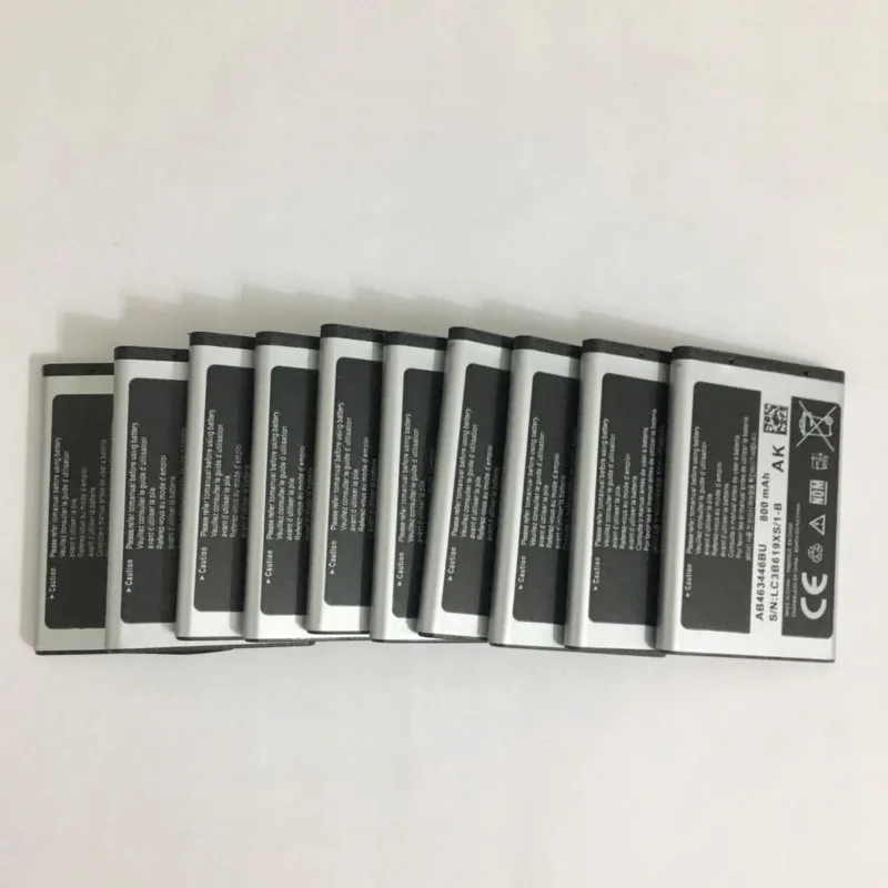 10PCS/LOT 800mAh AB463446BU AB043446BE AB553446BU Battery For X208 C3300K B189 B309 GT-C3520 E2330 E2530 E1228 E339 Battery