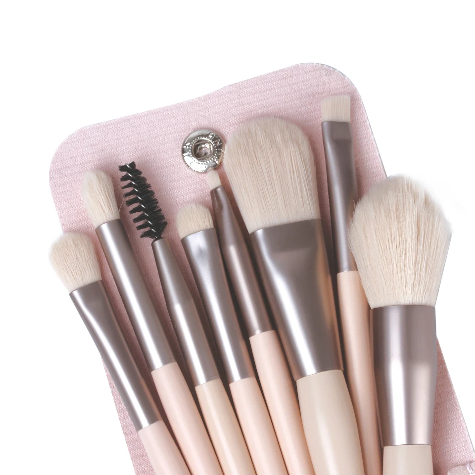 8Pcs Travel Portable Soft Makeup Brushes Set Cosmetic Powder Eye Shadow Foundation Blush Blending Beauty Makeup Brush Tools