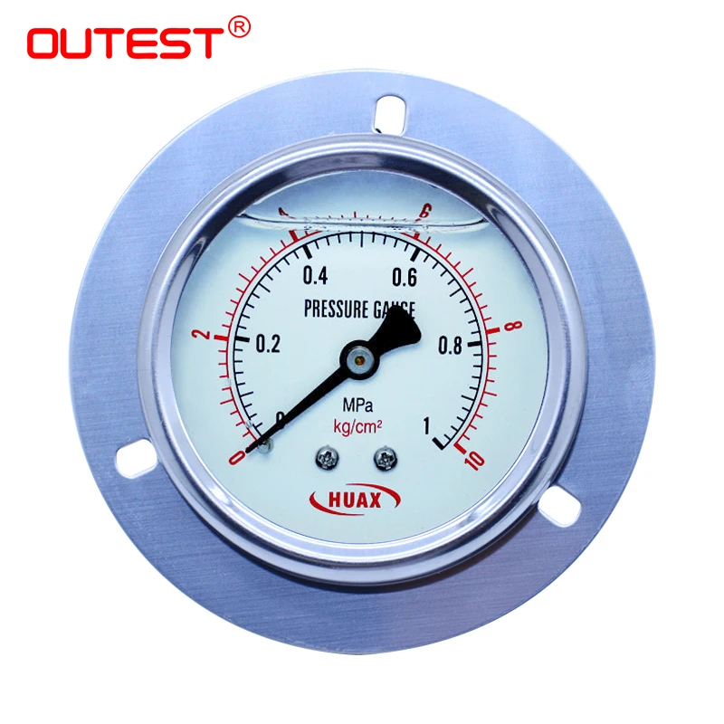 OUTEST Mini stainless steel Air oil water Hydraulic Pressure gauge Thread G 1/4 manometer pressure gauge Double Scale