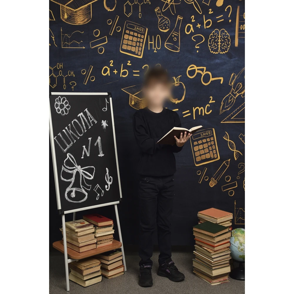 Welcome Back To School Student Background Blackboard Pencil Book Classroom Children Photography Backdrops Photo Studio Decor