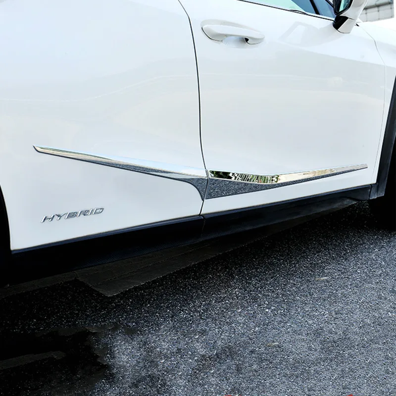 ACCESSORIES Fit For Lexus UX 200 250H 2019 2020 CHROME ABS DOOR SIDE LINE GARNISH BODY MOLDING COVER PROTECTOR TRIM