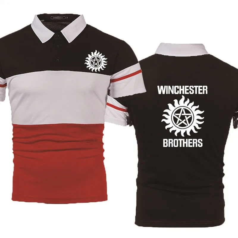 

Supernatural polo shirt Winchester Brother Printed Harajuku Summer New Fashion Harajuku hip hop Cotton Men's short sleeve