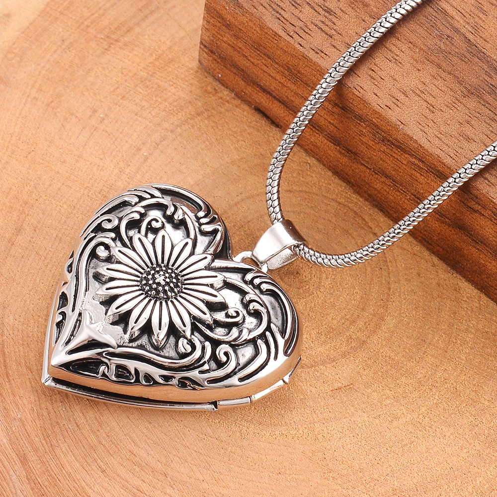 Cremation Jewelry for Ashes Flower Ashes Pendant Urn Necklace Heart Keepsake Memorial Ash Jewelry Dropshipping