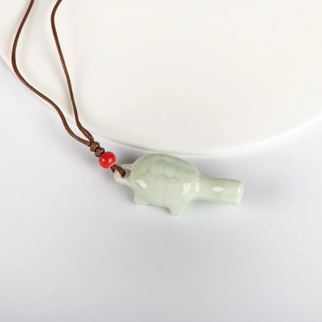 Ceramic Tortoise Whistle Pendant Gifts For Children #KY330