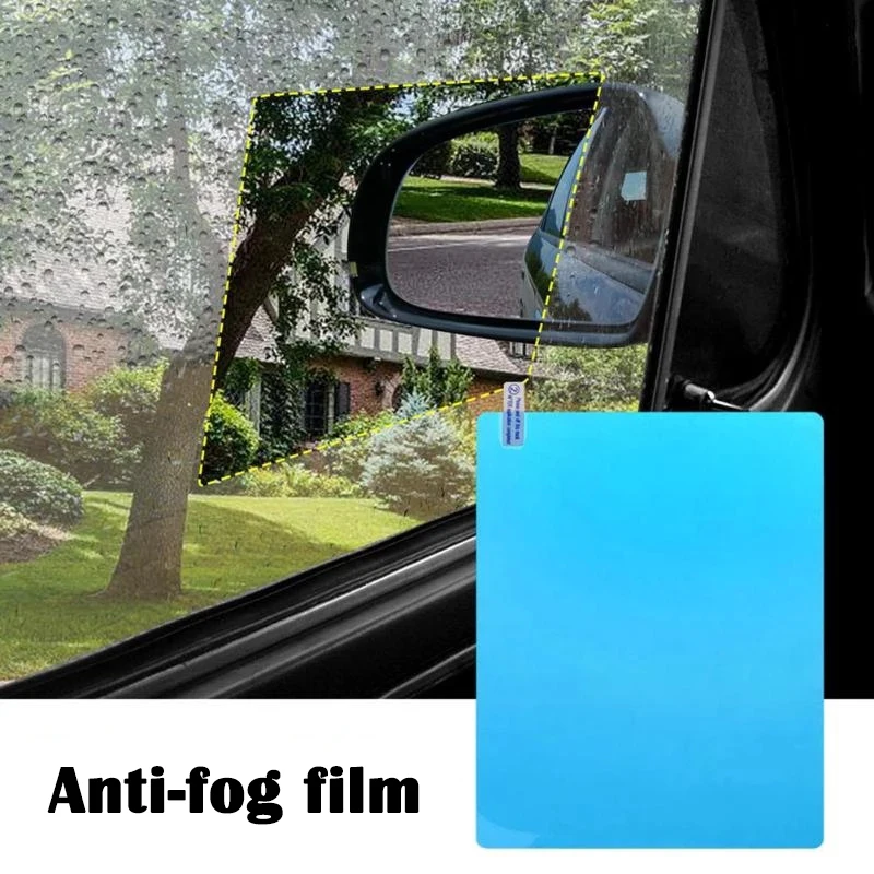 

2Pcs HD Nano Waterproof Car Side Window Rainproof Stickers Rearview Mirror Sticker Anti-Fog Clear Protective Film Bathroom Mirro