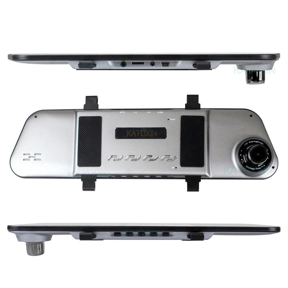 KATUXIN 5 Inch 1080P Car Dvr Dash Cam Dual Lens Rearview Mirror Recorder A5