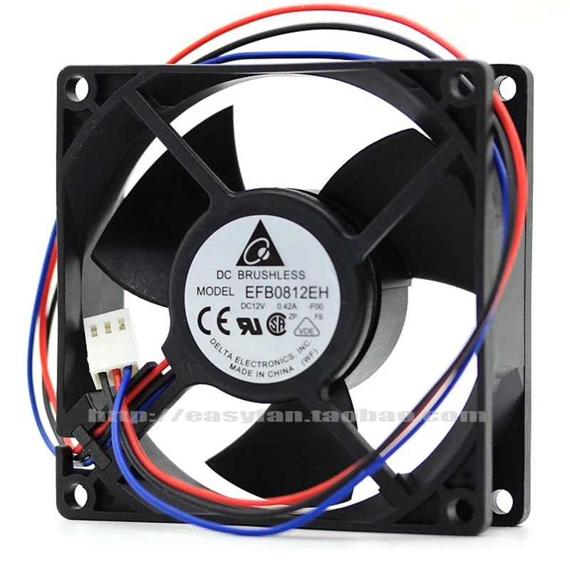 

New original double ball cooling fan 8025 12V 0.42A EFB0812EH -FOO 8cm high air volume server fan