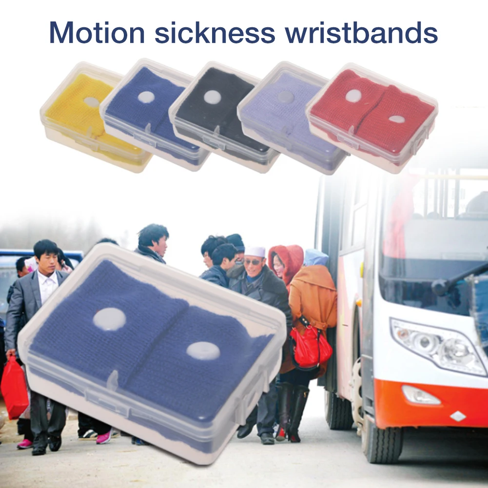 Adjustable Travel Reusable Wrist Band Outdoor Sports Terry Wristband Anti Nausea Wristbands For Car Sea Sick Ship Plane