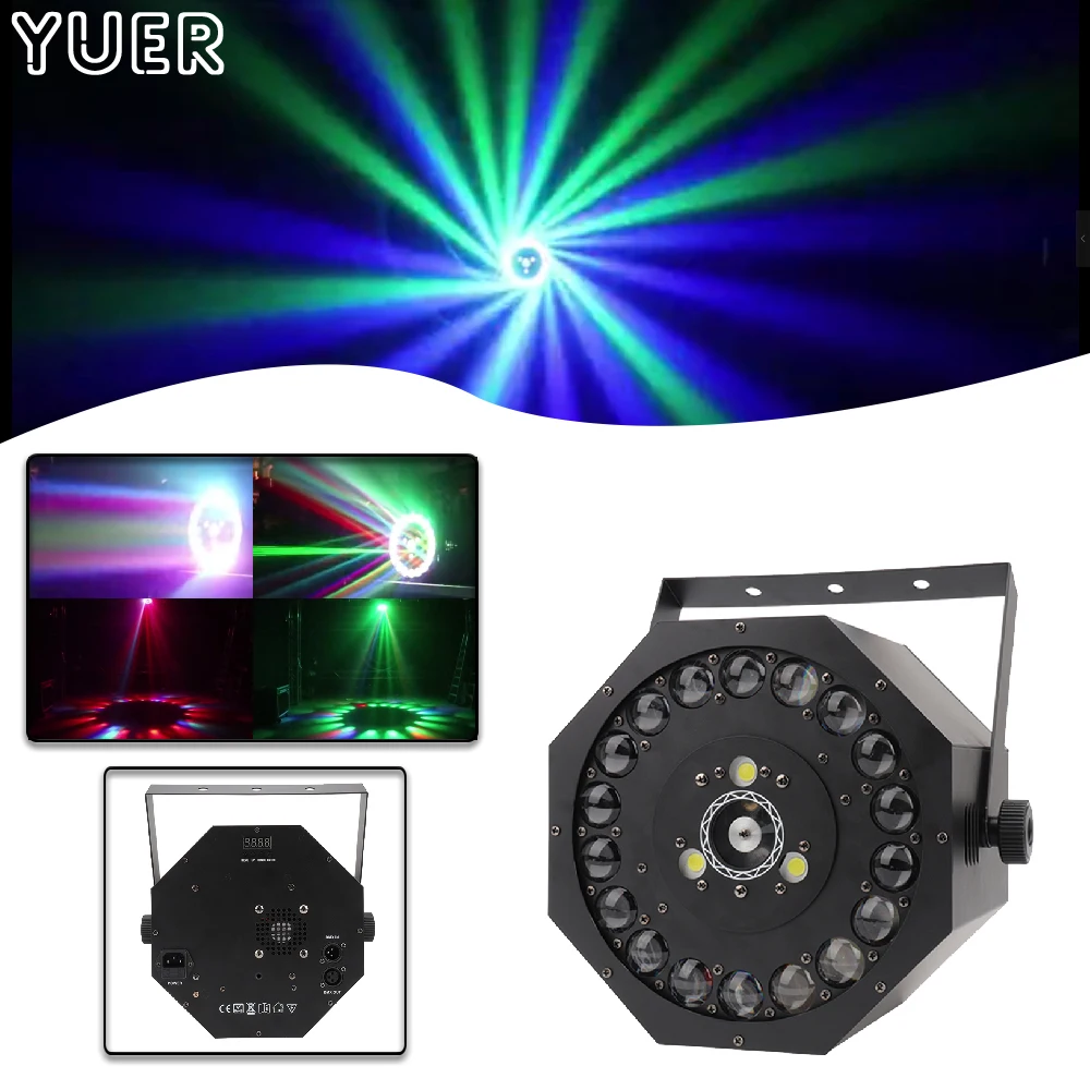 

18X3W LED RGB 3IN1 Laser Beam Dyeing Strobe Effect Light stage Laser Projector DMX512 Music Control DJ Disco Party Prom Bar Club