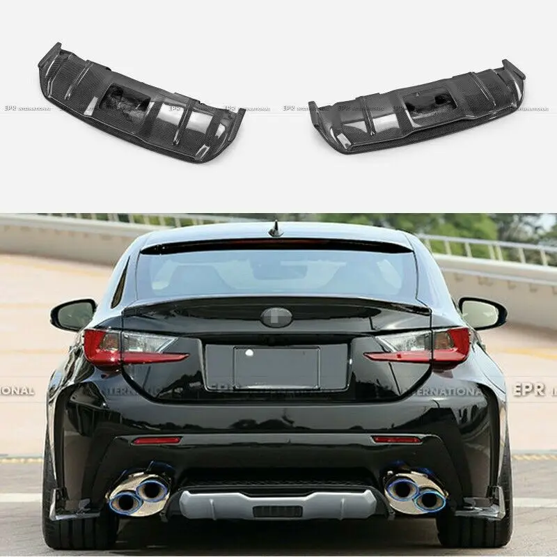 

For Lexus 14-18 RC F USC10 Carbon ART Style Rear Center Diffuser Spoiler Lip Kit Trim bodykits