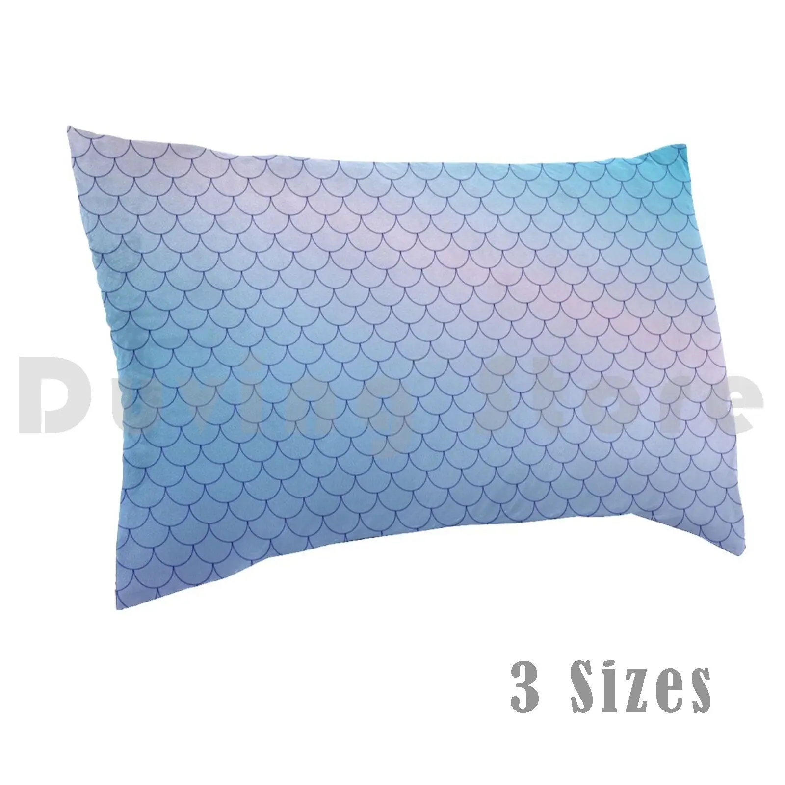 Mermaid Scales Pillow Case 20*30 Inch Mermaid Mermaid Scales Fantasy Pattern Pastel Vibes Fun Kids