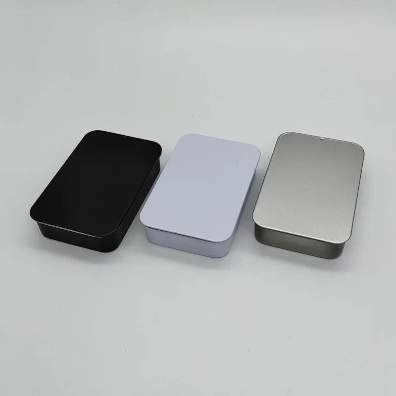 Pack of 10 PCS Square Metal Box Container Storage Drawer Boxes Silver White Black