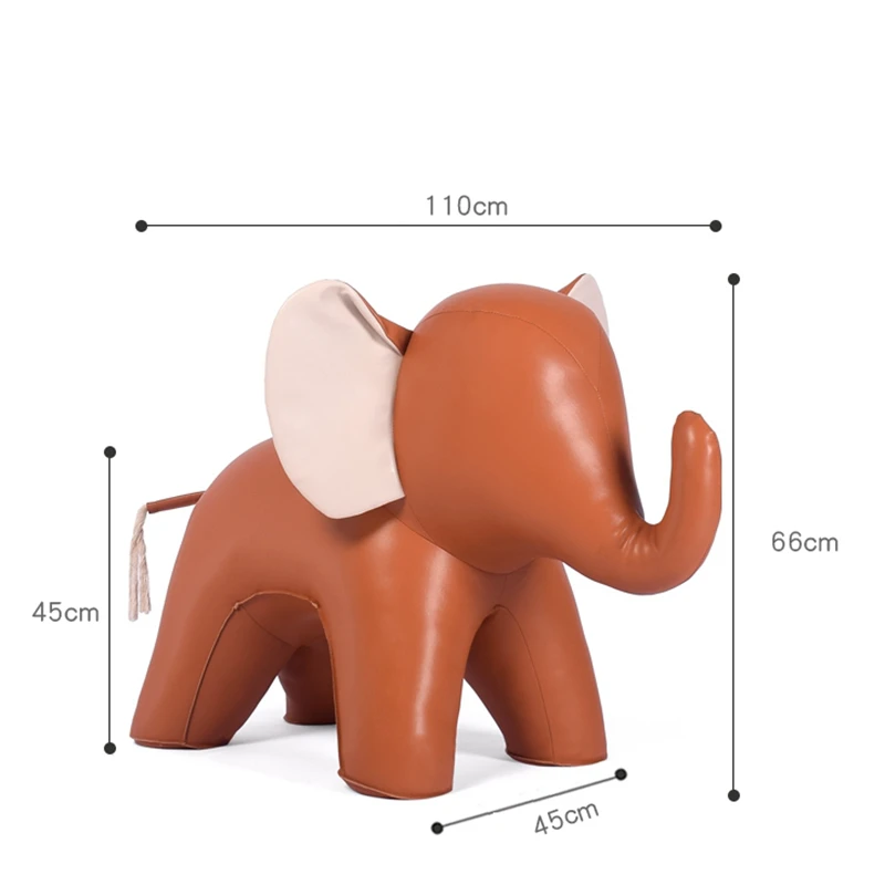 LARGE ELEPHANT STOOL Microfiber Leather Surface A Special Furniture For Your Home Decoration