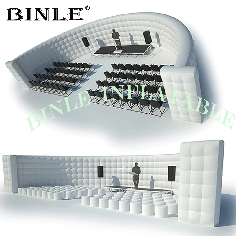 

New concept fashion unique giant C structure shape inflatable wall for exhibition