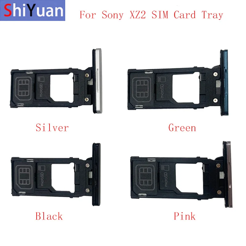 Single Dual Memory MicroSD Card SIM Card Tray Parts SIM Card Slot Holder For Sony Xperia XZ2 Replacement Parts