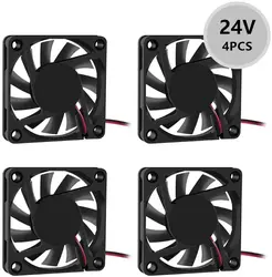 Fan 60x60x10 mm DC 12V 24V Brushless Cooling Fan Replacement Ball Bearing 60mm Fan for Cooling DIY PC Computer Case Fan