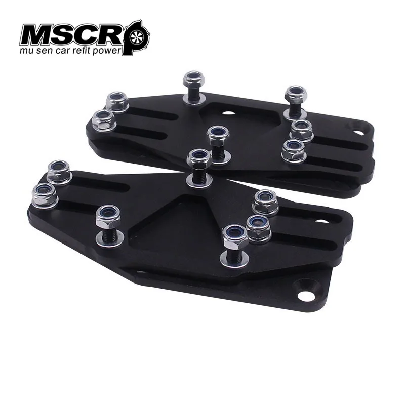 2pcs/set Sliders Adjustable Motor Mount Adapters - Black Coat - LS Engines