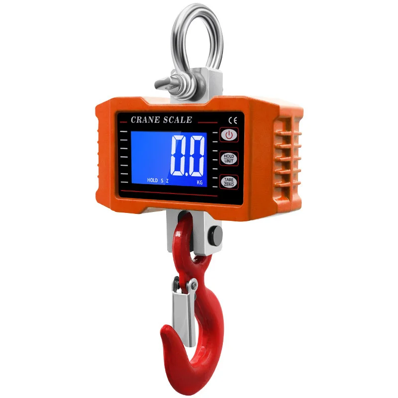 3 Color Wireless Digital Hook Scale 1000KG Crane Industrial Heavy Duty Weighing Balance Hanging Bascula Gram Weighting Steelyard