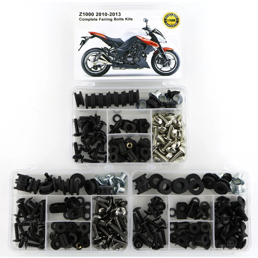 

Fit For Kawasaki Z1000 2010 2011 2012 2013 Motorcycle Complete Full Fairing Bolts Kit Clips Cowling Screws Nuts Steel