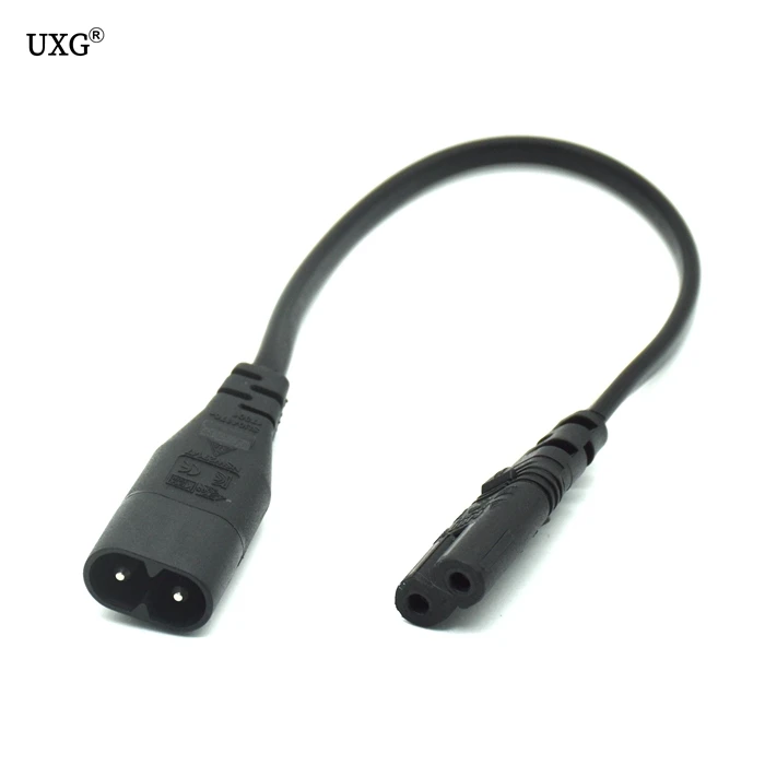 IEC 320 2-Pin C7 Female To C8 Male Figure 8 Power Adapter Extension Cable 30CM -B119