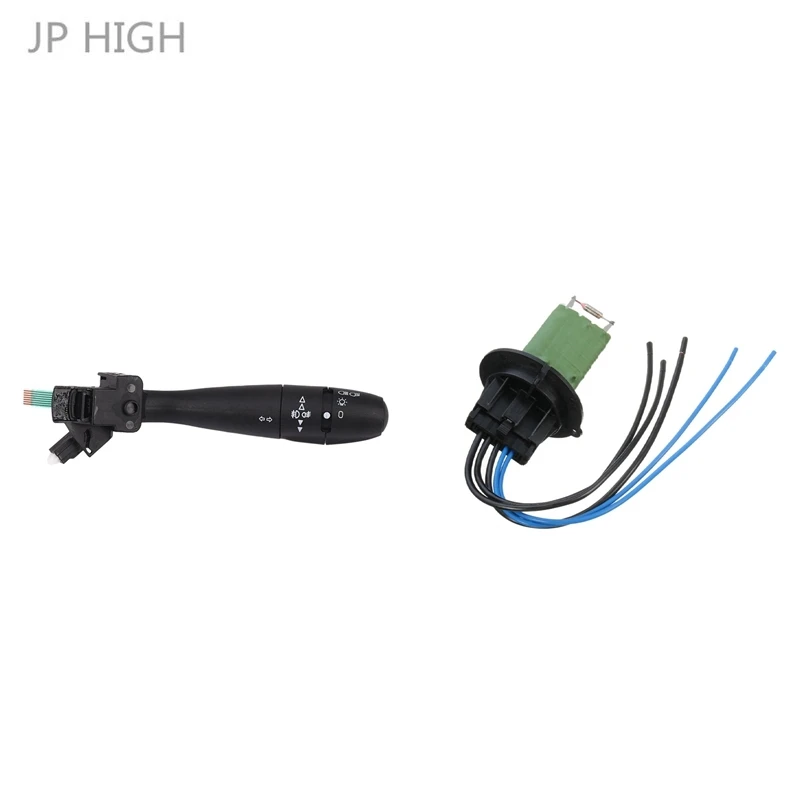 1 Pcs Car Indicator Turn Signal Switch & 1 Set Car Wiring Harness Connector Loom Heater Resistor