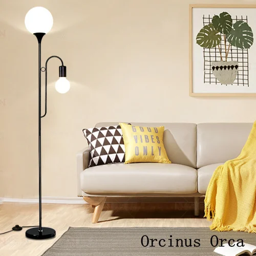 Nordic creative simple mother and child floor lamp living room study bedroom bedside lamp modern personality LED floor lamp