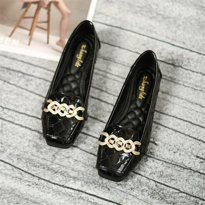 

Women Flat Shoes Casual Fashion Slip-on Ballerina Woman Flats Patent Leather Loafers Ladies Spring Autumn lady Footwear New