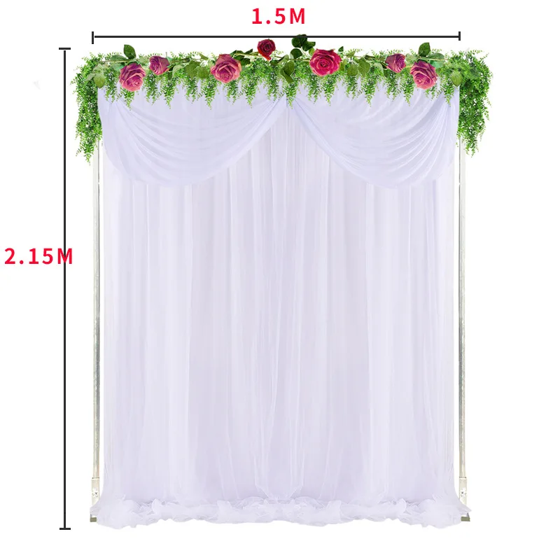 White Sheer Net Tulle Cloth Drapes Panels Hanging Curtains Brithday Party Decorations Curtain Drapery DIY Photo Booth Backdrops