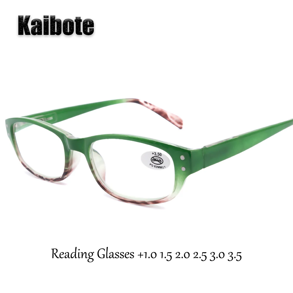 KBT Fashion Style Green Reading Glasses for Women Reader Eyewear Small Ladies Presbyopic Eyeglasses 1.0 1.5 2.0 2.5 3.0 3.5