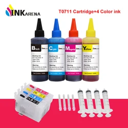 INKARENA-cartucho de tinta T0711 XL para impresora Epson Stylus, SX515W, SX600FW, SX610FW, BX600FW, BX610FW, Office, B40W, BX300F, BX300FW, BX310FN