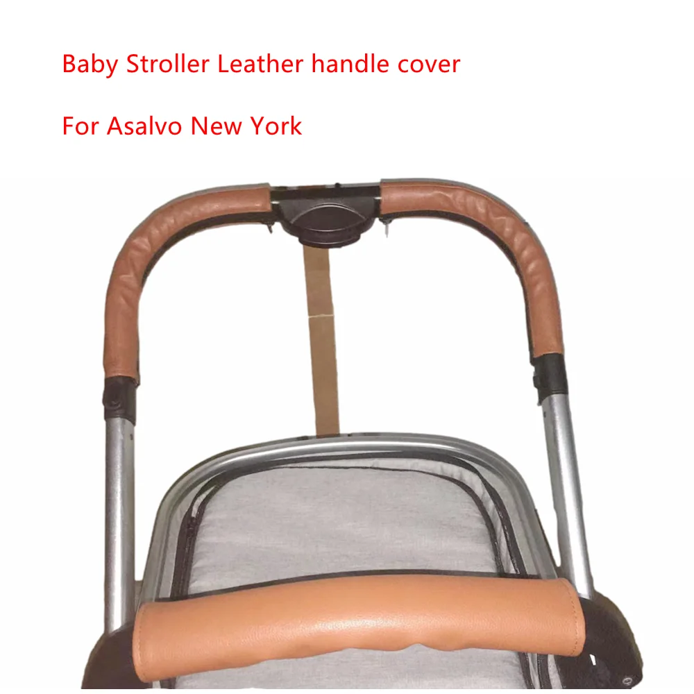 Baby Leather Bumper Covers Fit For Asalvo New York Stroller Handle Sleeve Case Armrest Protective Cover Stroller Accessories