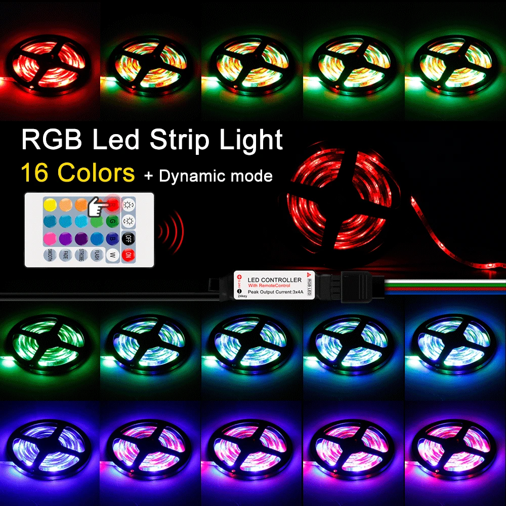 5V USB LED Strip Lamp RGB Waterproof Strip Light Flexible LED Light Tape Ribbon LED TV Backlight Lighting Decoration Lamp 2835