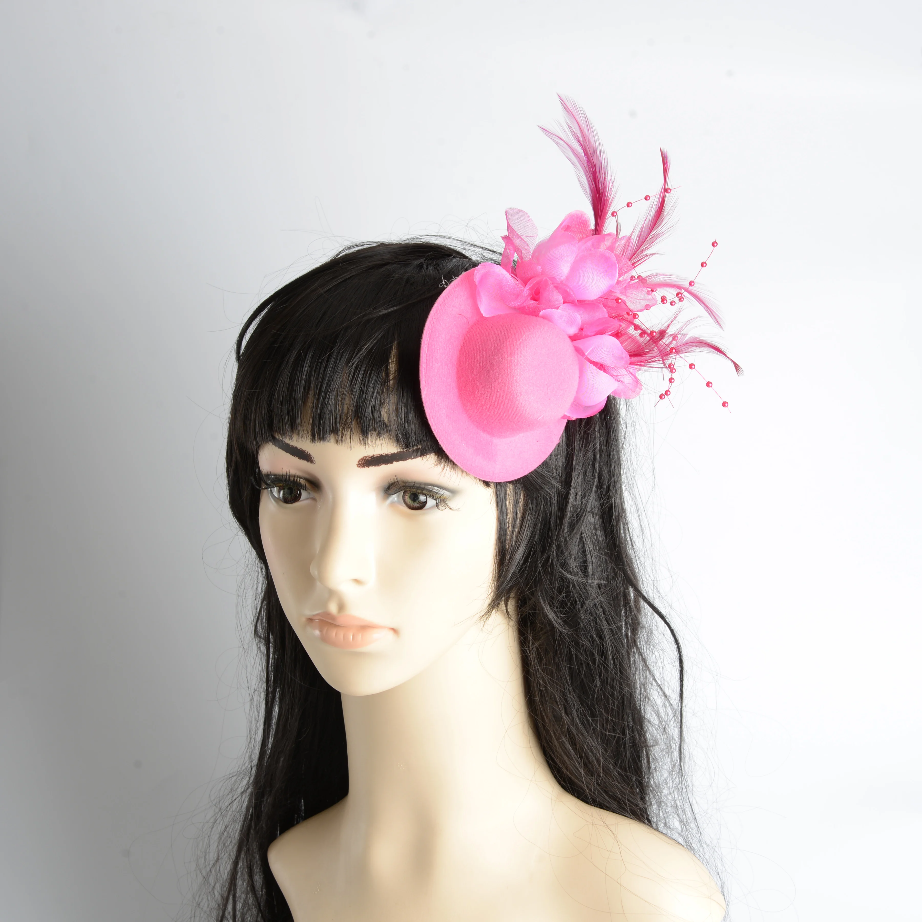 New Women Girls Party Hair Clip Lady's Fascinator Hat Feathered Flower Hair Accessories Elegant Hairbands Good for Gifts