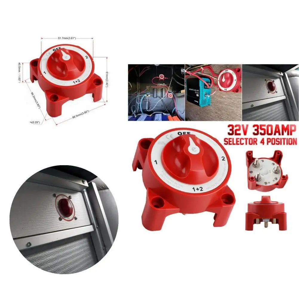 Premium Rotary Isolator Switch  Stable Performance Red Isolator Switch  Dual Battery Disconnect Switch