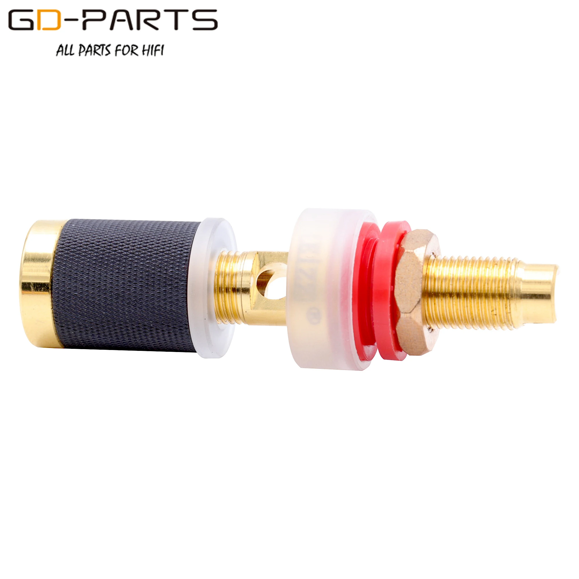 EIZZ 24K Gold Rhodium Plated Tellurium Copper Speaker Binding Post HIFI Audio AMP Banana Plug Jack Socket Connector Terminal