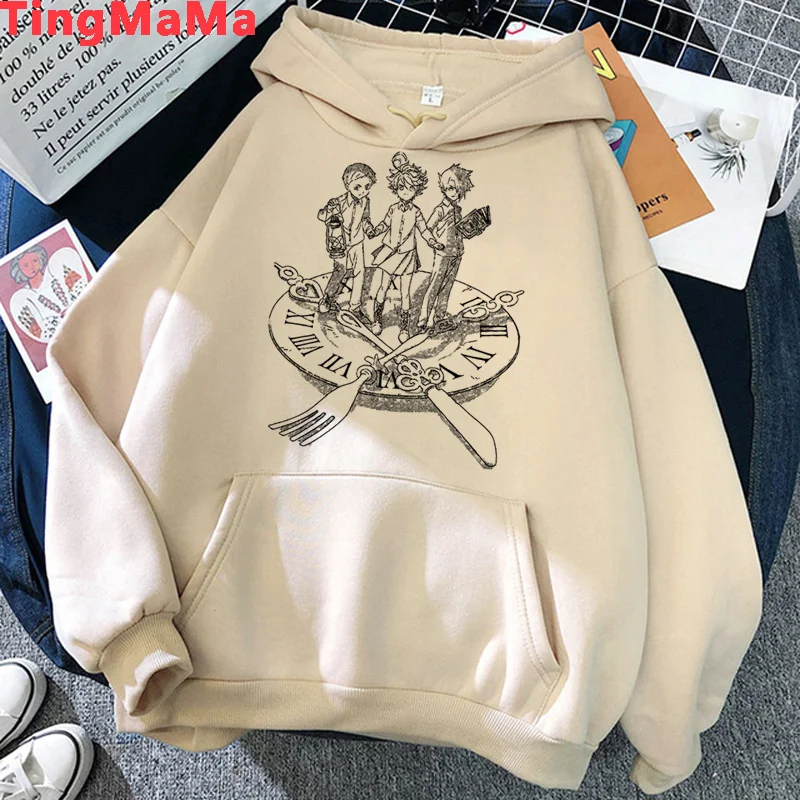 the Promise Neverland hoodies male graphic Korea anime hip hop male sweatshirts hoody 2021 plus size