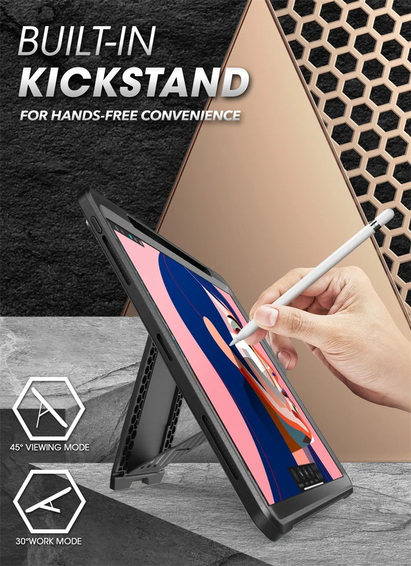 SUPCASE For iPad Pro 12.9 Case (2022/2021/2020) UB Pro Full-Body Rugged Kickstand Protective Case with Built-in Screen Protector