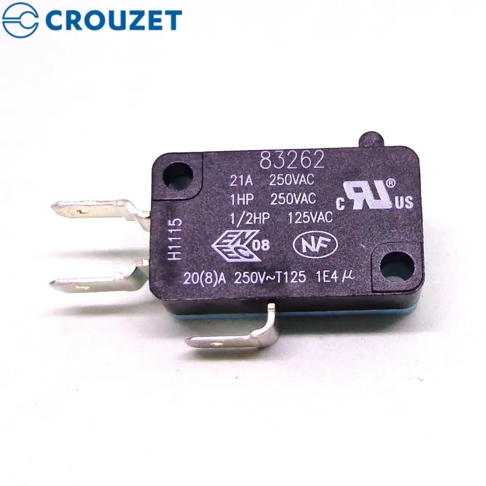 Cruzet 정품 마이크로 스위치, 83262 21A, 250VAC, 3 핀, 1NO, 1NC, 1CO, 100% 신제품