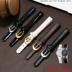 Replacement Strap For CK K43231/43232/43235/43236/K8P231V6 Series Female's Genuine Leather Watchband 10mm Black White