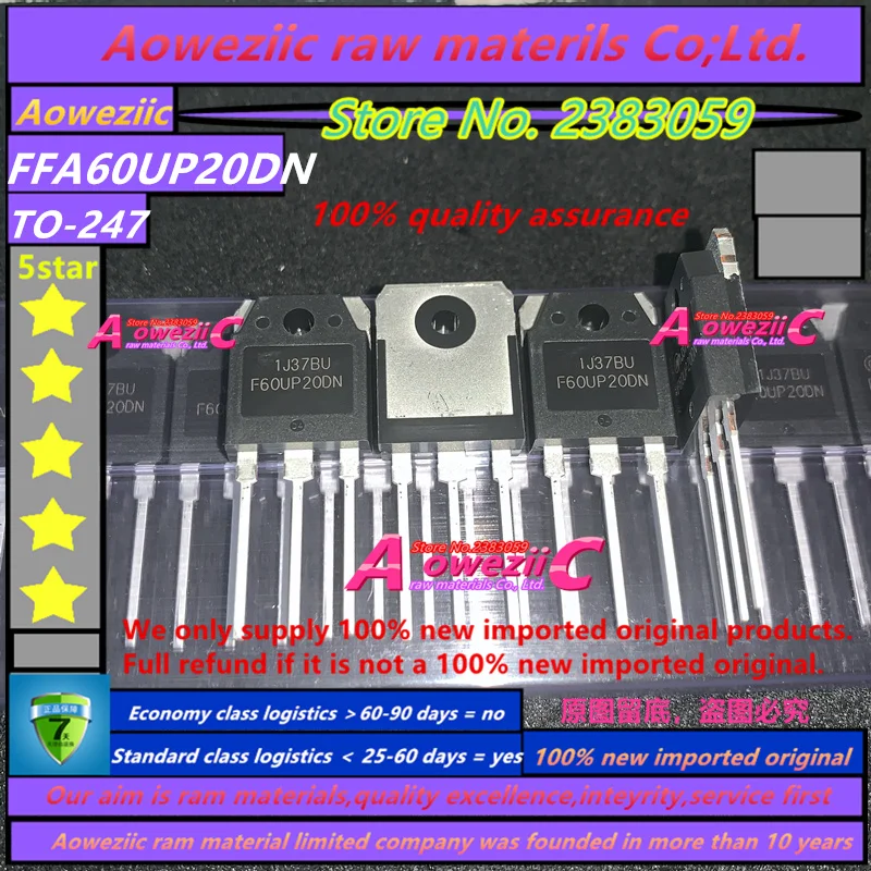 Aoweziic  2018+  100% new imported original  F60UP20DN FFA60UP20DN TO-247 fast recovery diode 60A 200V