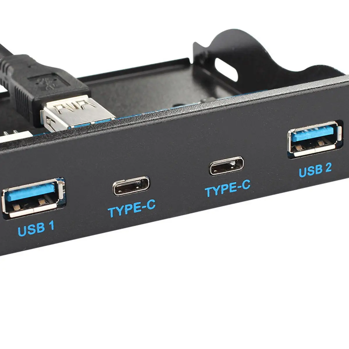 

CY USB 3.1 Front Panel Header to USB-C & USB 3.0 HUB 4 Ports Front Panel Motherboard Cable for 3.5" Floppy Bay