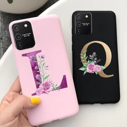 Cute Flower Letters Case For Samsung Galaxy S10 Lite Case SM-G770F Soft TPU Back Cover For Samsung S 10 Lite S10Lite Phone Cases