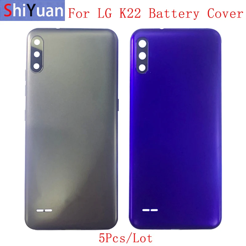 

5Pcs Battery Cover Rear Door Housing Back Case For LG K22 LMK200Z LMK200E LMK200B Battery Cover Camera Frame Lens with Logo