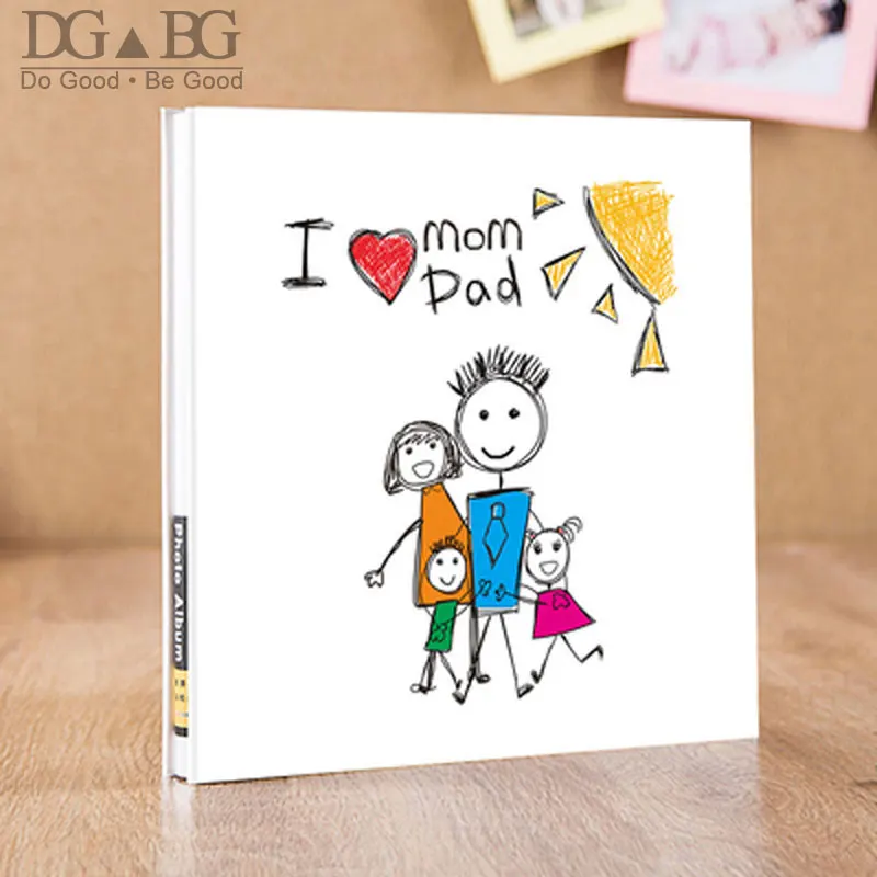 DIY Albums Customizable Christmas Gift Large Family Album Cartoon Photo Album Spiral Binding Sticky Type Paper Photocard Book