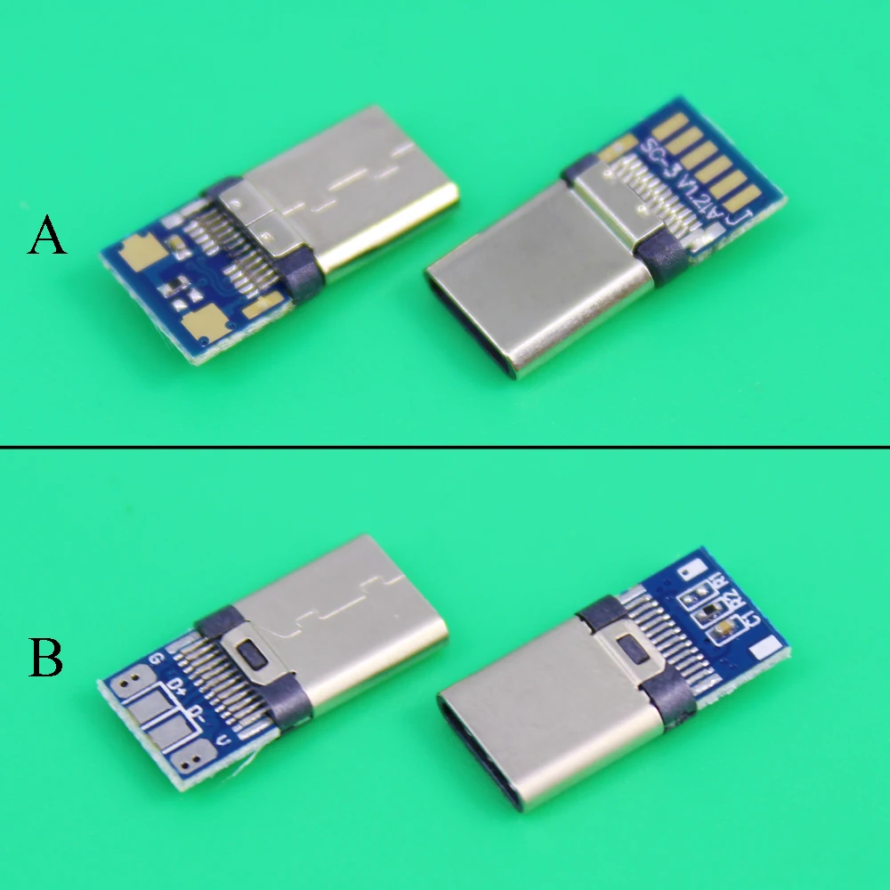 10pcs/Lot Micro USB JACK 3.1 Type-C 12PIN fast charging male Connector For Mobile Phone Micro USB Jack Connector Charging Socket