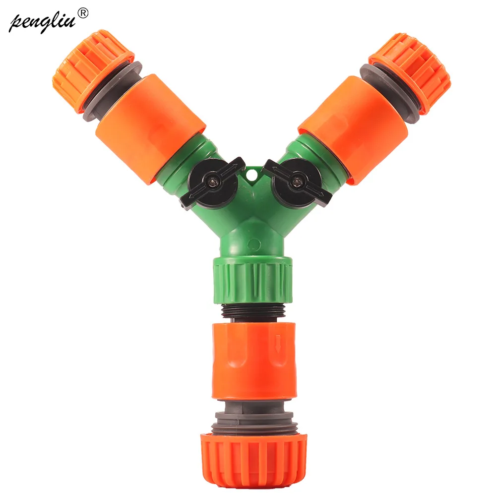 

Garden Hose Tap 3 Way 1/2 3/4 1" Y Connector Quick Coupler Irrigation Valve DN15 DN20 DN25 Garden Water Splitter 1Set