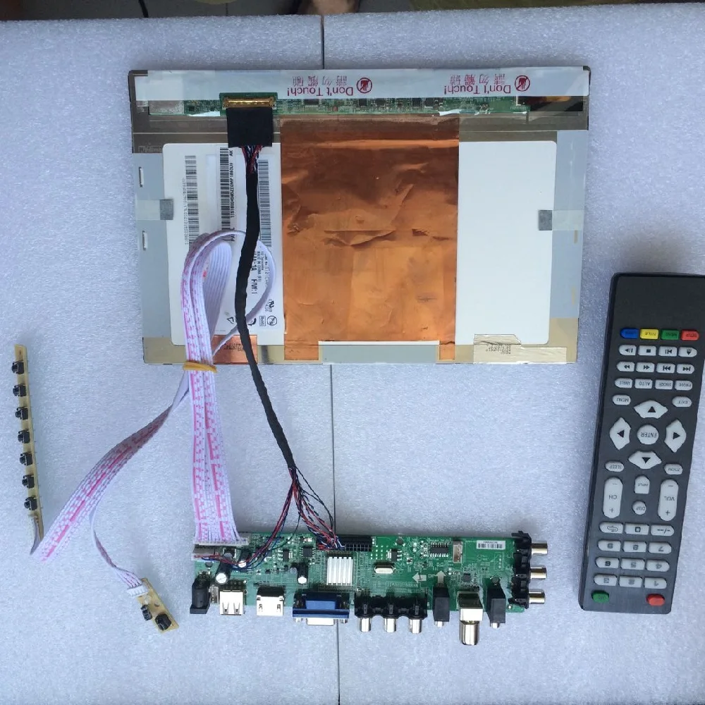 Imagem -02 - Kit para Ltn170ct10002 Dvb-t Dvb-t2 Sinal Hdmi Vga av Led Usb tv Controlador Placa Digital 1920x1200 17 40pin Painel Remoto